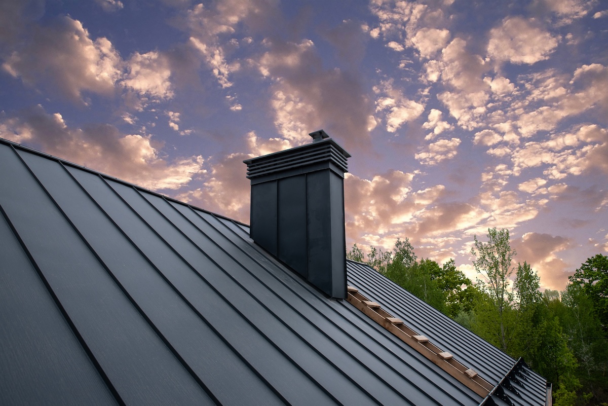 how long does a metal roof last Modern metal chimney on the roof for ventilation