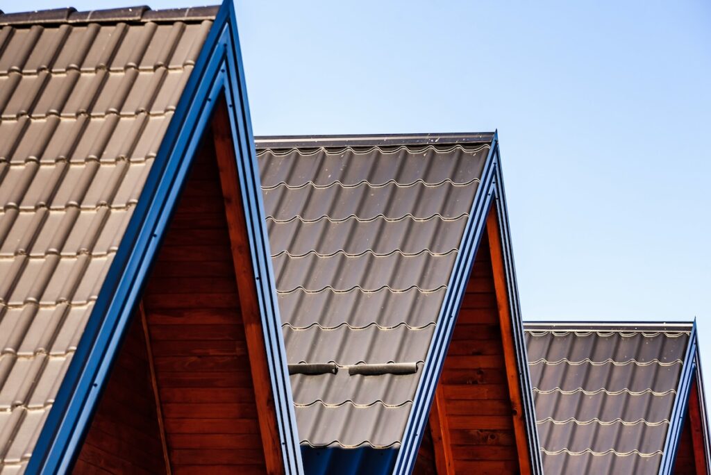 gray metal roof at sunny day