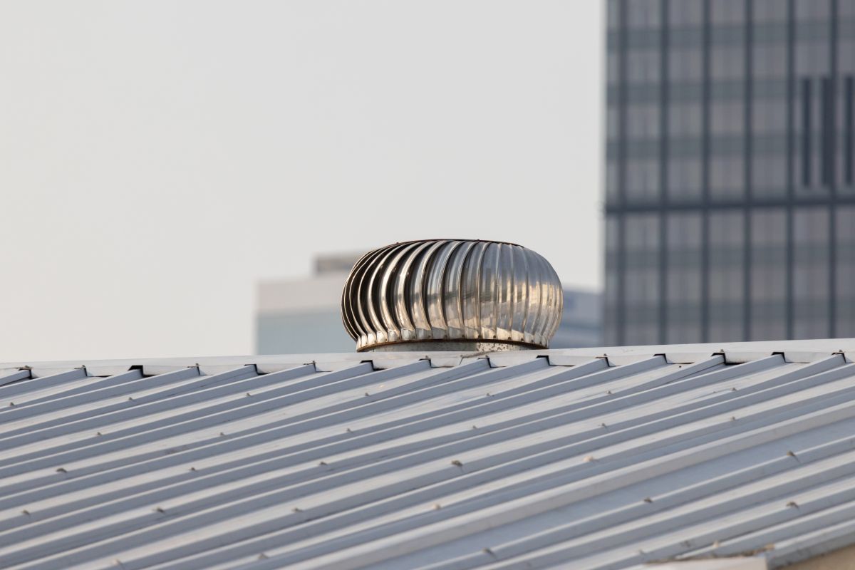 Metal roof ventilation