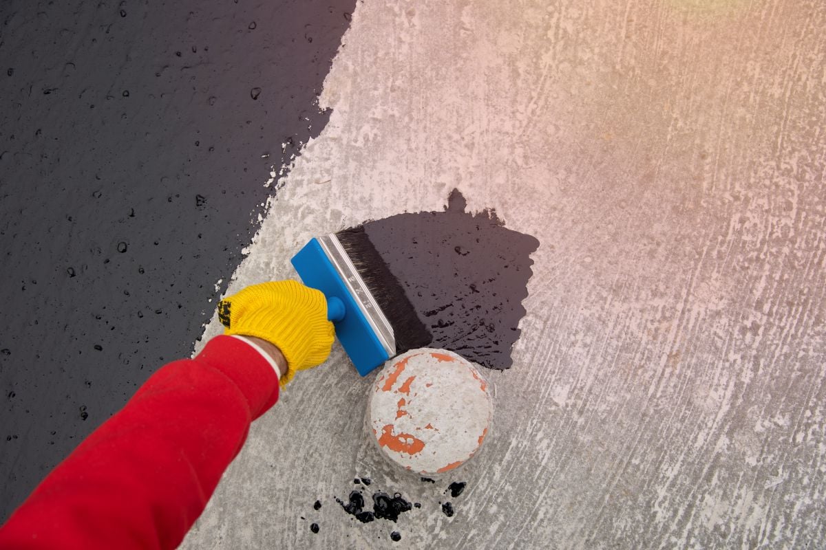 modified bitumen on a roof
